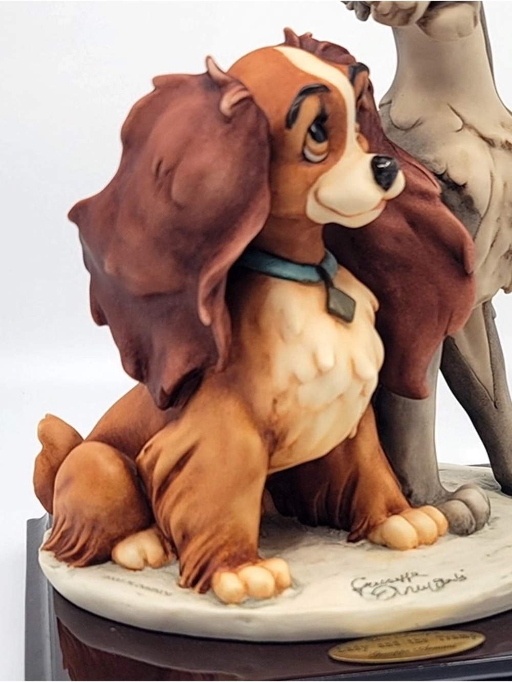 Disney Lady and Tramp Figurine – Brown, Tan & Gray Sculpture GIUSEPPE ARMANI - Picture 4 of 11